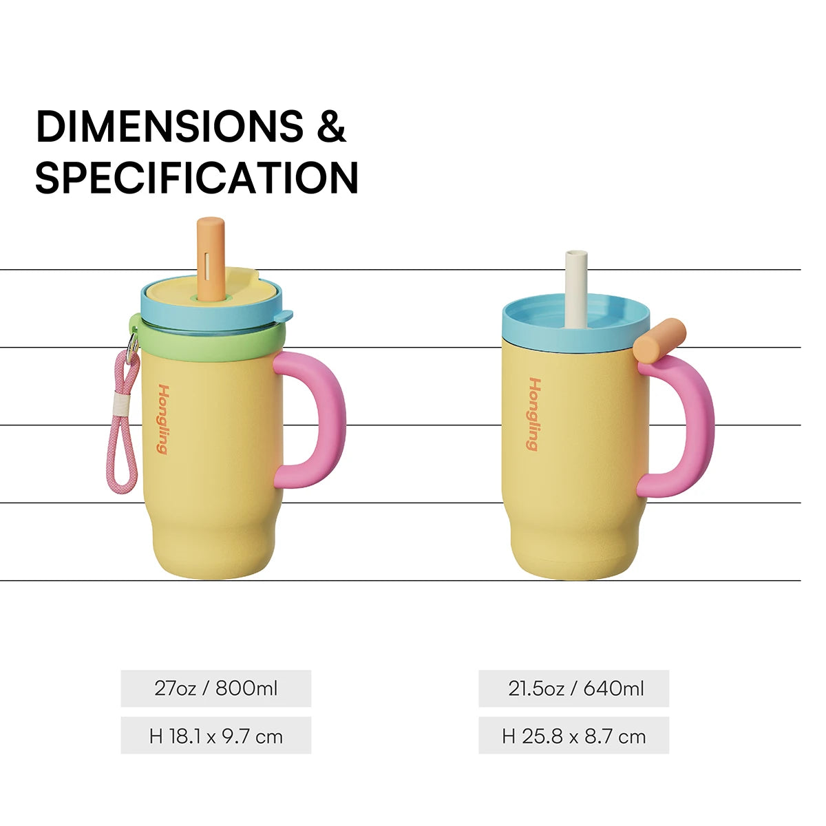 [B2B Sample Order] Coffee Tumbler with Handle & Leak-Proof Lid Double-Wall Insulated Stainless Steel (650ml) | Free Digital Mockup & Custom Logo
