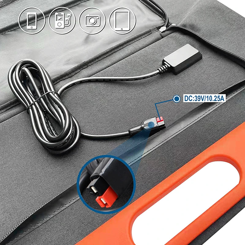 [B2B Sample Order] Foldable Waterproof Monocrystalline Solar Panel (100W-400W) 39V Output | Custom Logo & Free Mockup