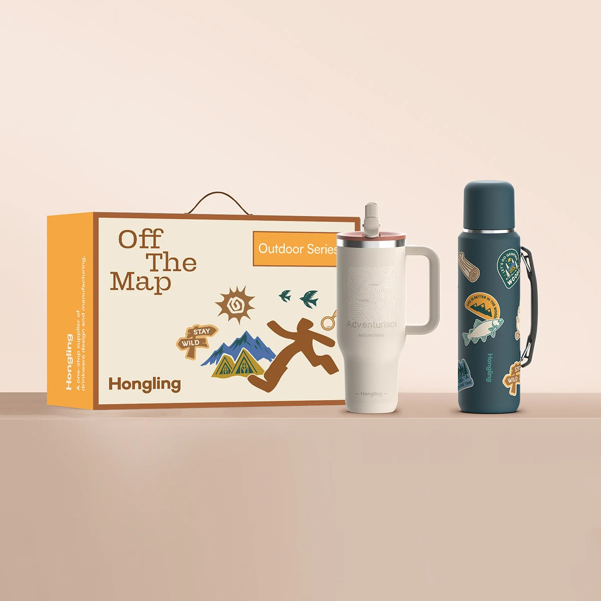[B2B Sample Order] 100% Leakproof Double Wall Stainless Steel Vacuum Insulated Water Bottle Gift Set (420ml) | Custom Logo