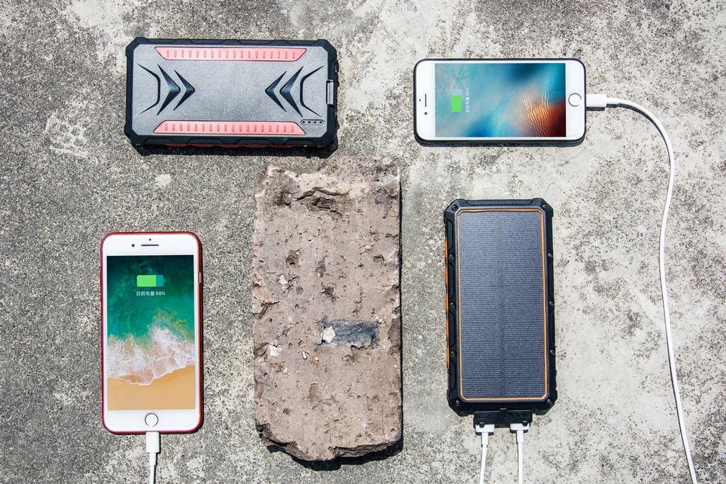 [B2B Sample Order] 20000mAh Waterproof Wireless Solar Power Bank with LED Flashlight | Custom Logo & Free Mockup