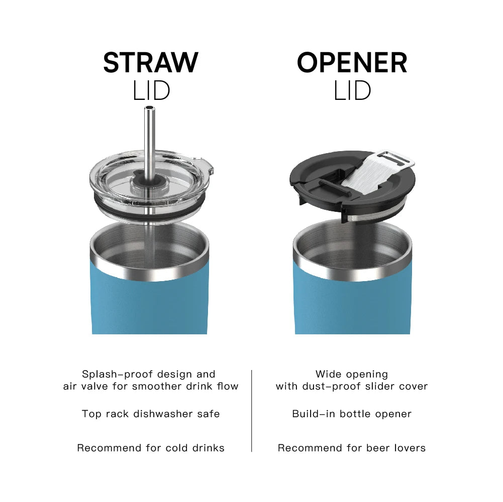 [B2B Sample Order] Portable Double-Wall Stainless Steel Vacuum Insulated Tumbler (10oz - 40oz) | Free Digital Mockup & Custom Logo