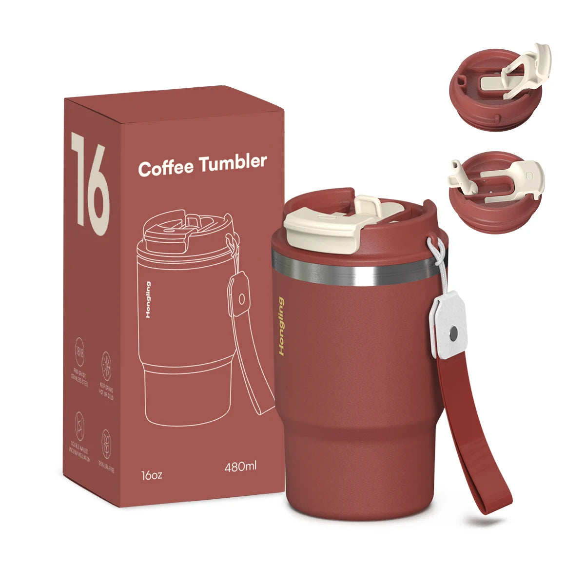 [B2B Sample Order] Wide-Opening Stainless Steel Double-Wall Vacuum Insulated Tumbler (12oz / 16oz) | Free Digital Mockup & Custom Logo