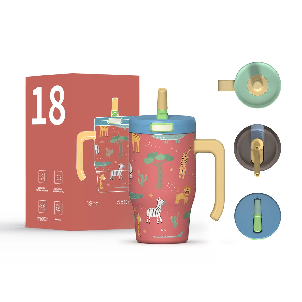 [B2B Sample Order] Double-Wall Stainless Steel Vacuum Insulated Travel Tumbler (18oz/25oz) | Free Digital Mockup & Custom Logo