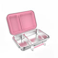 [B2B Sample Order] 2-Compartment 304 Stainless Steel Kids Bento Lunch Box with Silicone Seal (700ml) | Standard & Custom OEM Sample
