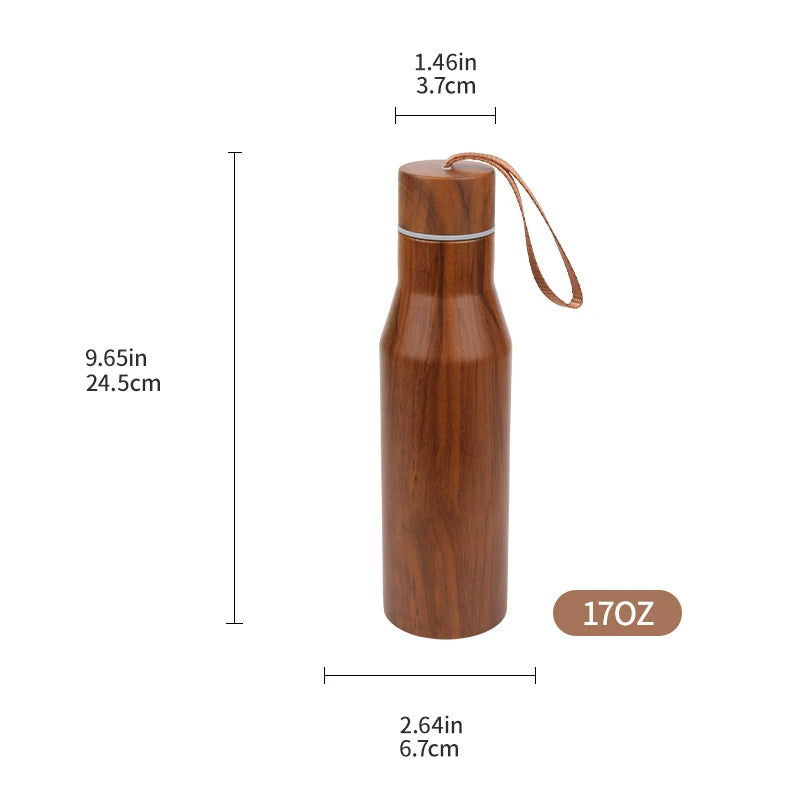 KOLINK 500ml Double-Wall Insulated Stainless Steel Water Bottle with Carrying Rope - B2B Sample Order