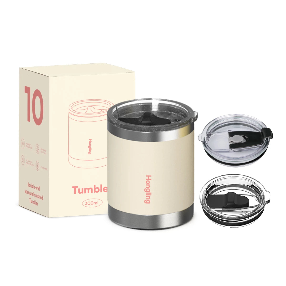 [B2B Sample Order] Reusable Double-Wall Stainless Steel Vacuum Insulated Tumbler (10oz - 40oz) | Free Digital Mockup & Custom Logo