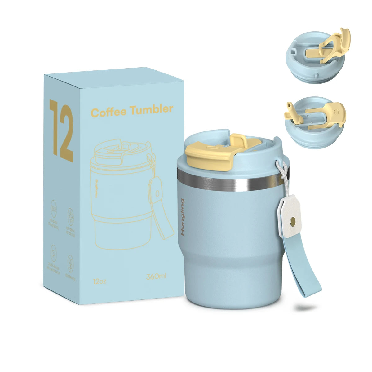 [B2B Sample Order] Wide-Opening Stainless Steel Double-Wall Vacuum Insulated Tumbler (12oz / 16oz) | Free Digital Mockup & Custom Logo