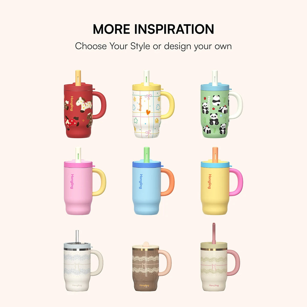 [B2B Sample Order] Coffee Tumbler with Handle & Leak-Proof Lid Double-Wall Insulated Stainless Steel (650ml) | Free Digital Mockup & Custom Logo