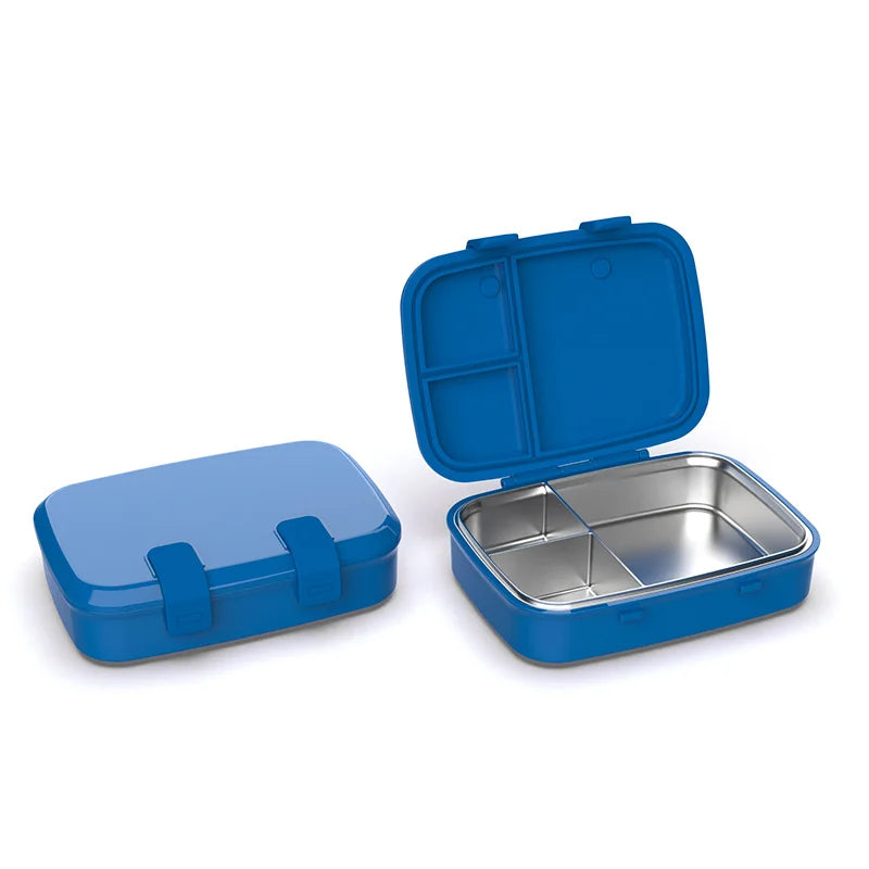 [B2B Sample Order] 2-Compartment Removable 304 Stainless Steel Bento Lunch Box with Thermal PP Shell (800ml) | Standard & Custom OEM Sample