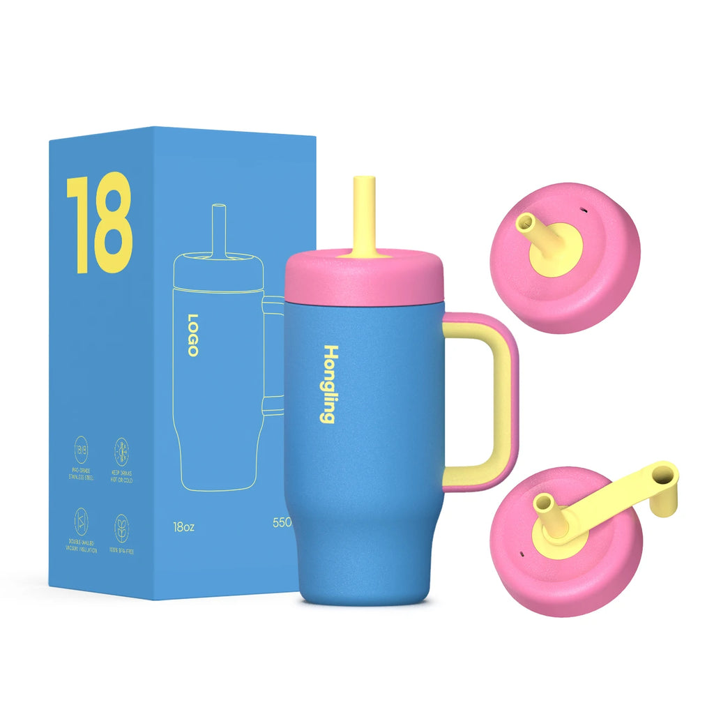 [B2B Sample Order] Leak-Proof Stainless Steel Vacuum Insulated Tumbler with Ergonomic Handle (12oz / 18oz / 22oz) | Free Digital Mockup & Custom Logo