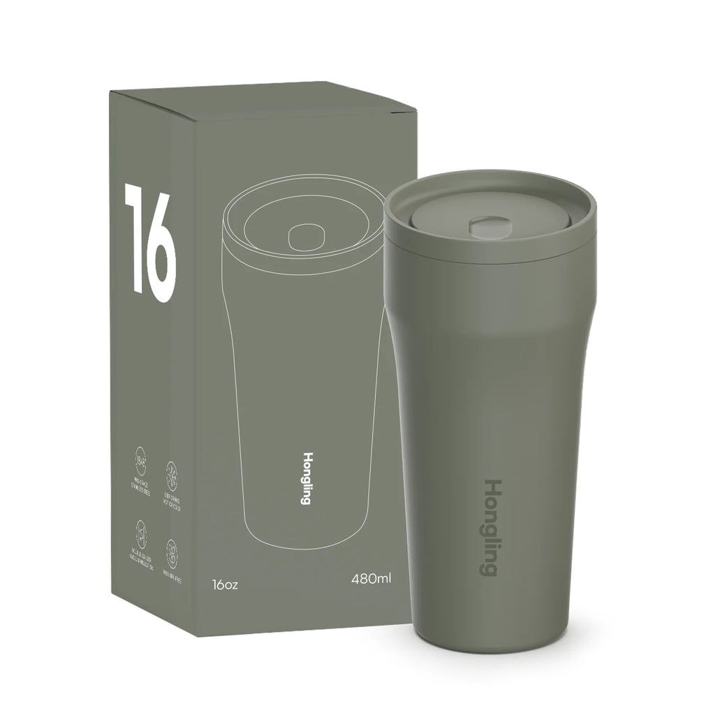 [B2B Sample Order] KOLINK Double Wall Vacuum Insulated Travel Coffee Mug with Lid (12oz/16oz) | Custom Logo & Free Mockup