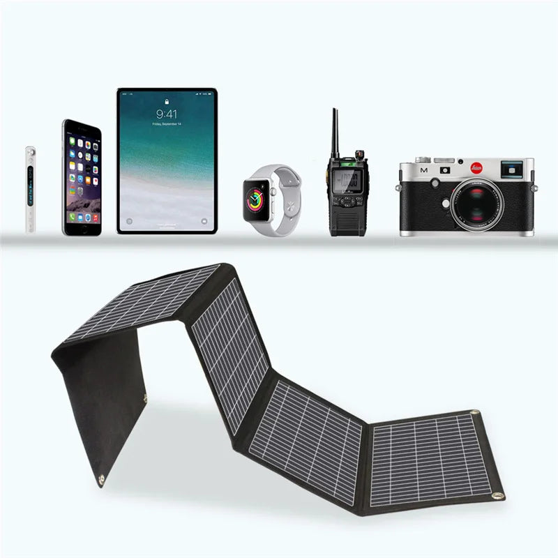 [B2B Sample Order] Portable Foldable Solar Panel (21W-400W) Waterproof Monocrystalline Charger | Custom Logo & Free Mockup