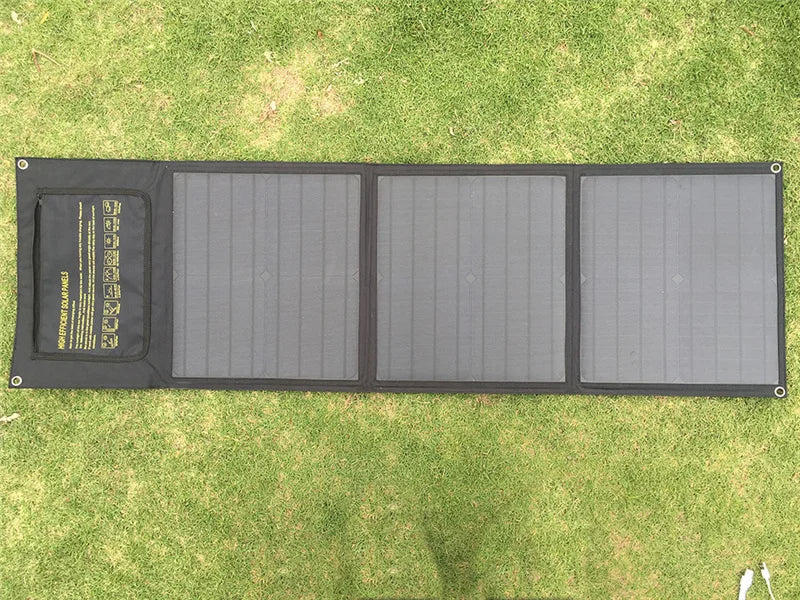 [B2B Sample Order] Portable Foldable Solar Panel Charger (10W-400W) Dual USB | Custom Logo & Free Mockup