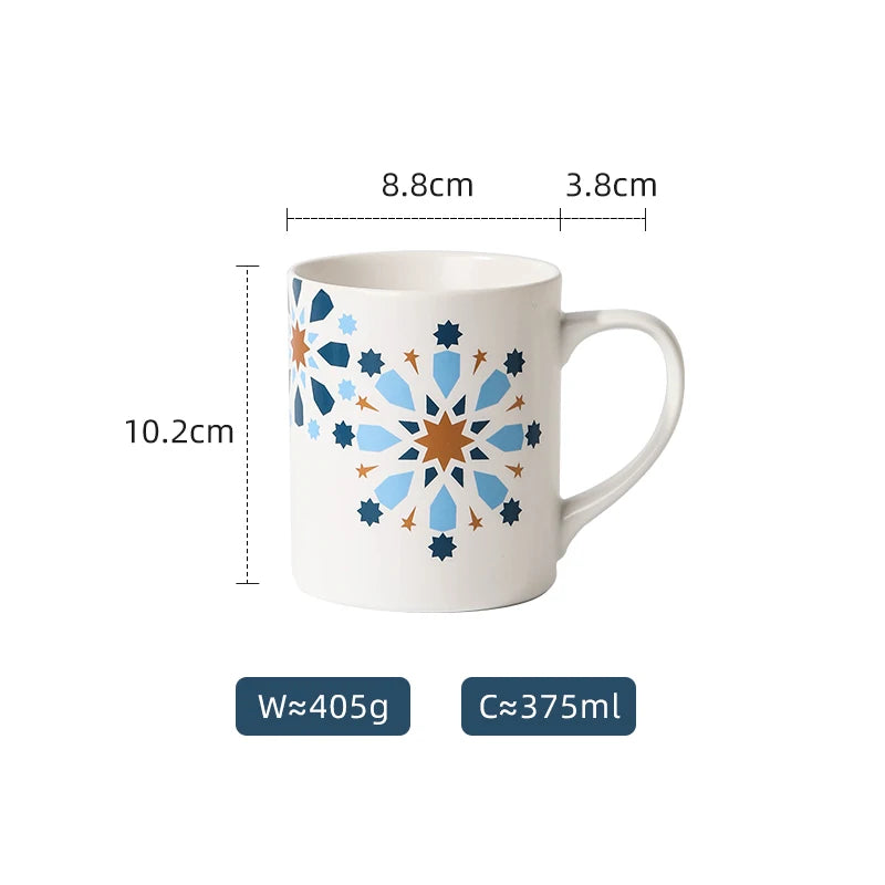 Luxury Golden Arabic Turkish Dallah Pot & Ceramic Coffee Mug Set | Middle East Drinkware