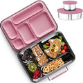 [B2B Sample Order] 5-Compartment 304 Stainless Steel Bento Lunch Box Set with 2 Dip Containers (935ml) | Standard & Custom OEM Sample