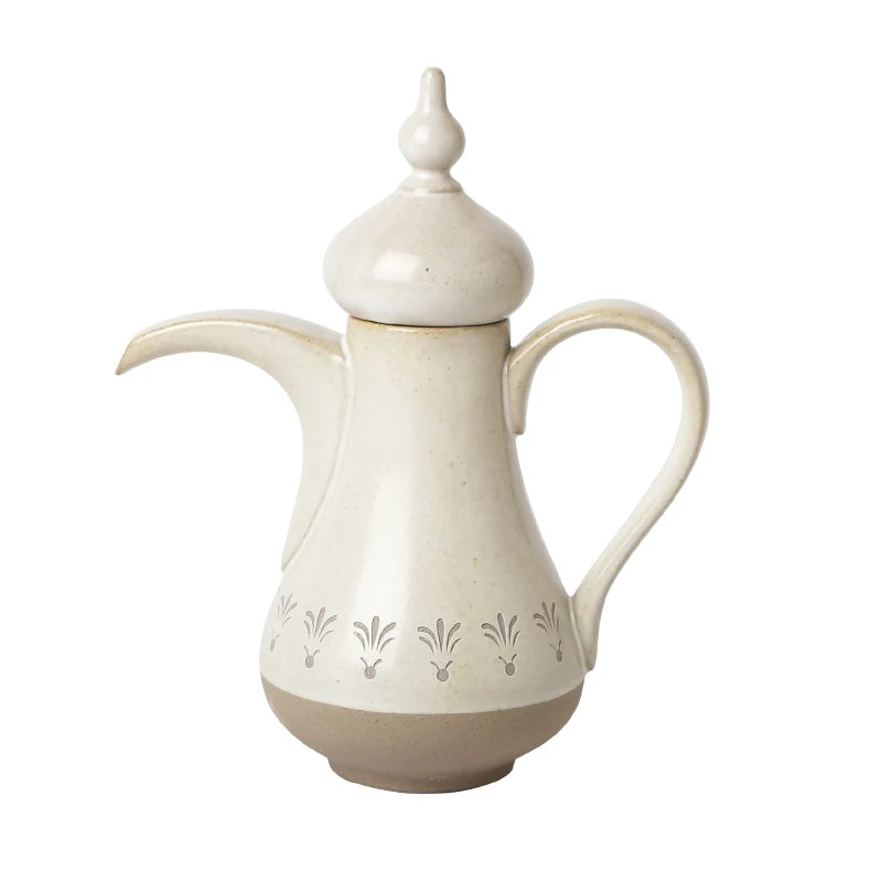 Luxury Ceramic Arabic Coffee & Tea Set with Serving Tray and Burner | Middle East Hospitality Gift Set