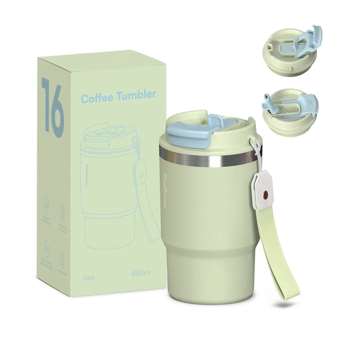 [B2B Sample Order] Wide-Opening Stainless Steel Double-Wall Vacuum Insulated Tumbler (12oz / 16oz) | Free Digital Mockup & Custom Logo