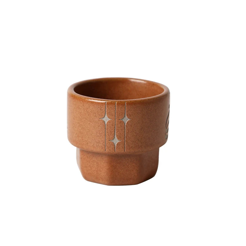 Handmade Ceramic Arabic Qahwa Cup Set with Lidded Date Bowl | Ramadan & Eid Hospitality Gift Set