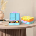 3-Compartment Stainless Steel Kids Bento Lunch Box with DIY Charm Lid (960ml)