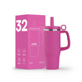 [B2B Sample Order] Large Capacity Double-Wall Stainless Steel Vacuum Insulated Tumbler with Straw Lid & Handle (32oz / 40oz / 50oz) | Free Digital Mockup & Custom Logo