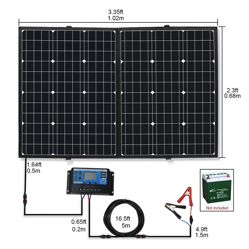 [B2B Sample Order] Portable Foldable Solar Energy System (120W-400W) 18V Output | Custom Logo & Free Mockup