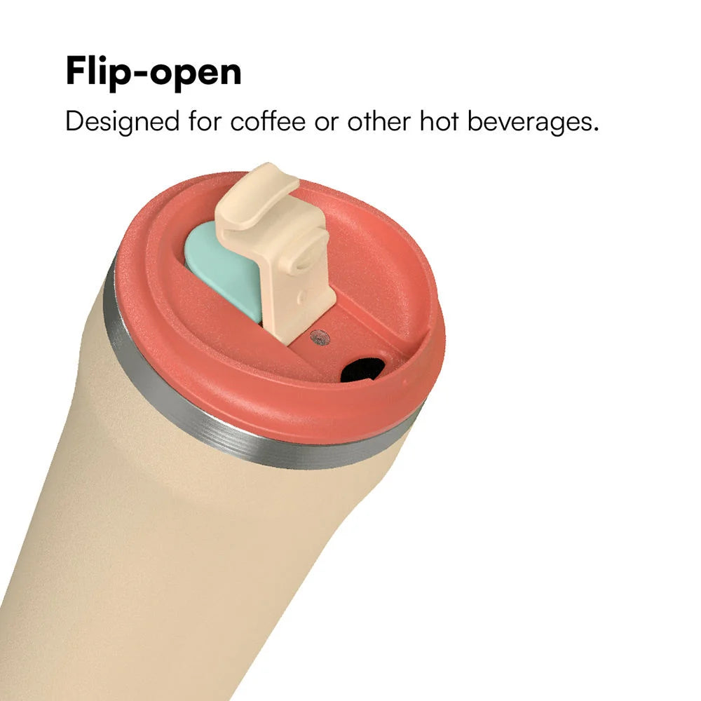 [B2B Sample Order] Car-Friendly Stainless Steel Double-Wall Vacuum Insulated Commuter Mug (12oz / 16oz) | Free Digital Mockup & Custom Logo