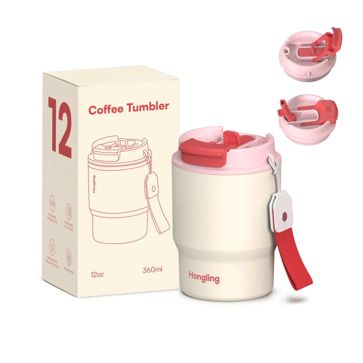 [B2B Sample Order] Wide-Opening Stainless Steel Double-Wall Vacuum Insulated Tumbler (12oz / 16oz) | Free Digital Mockup & Custom Logo