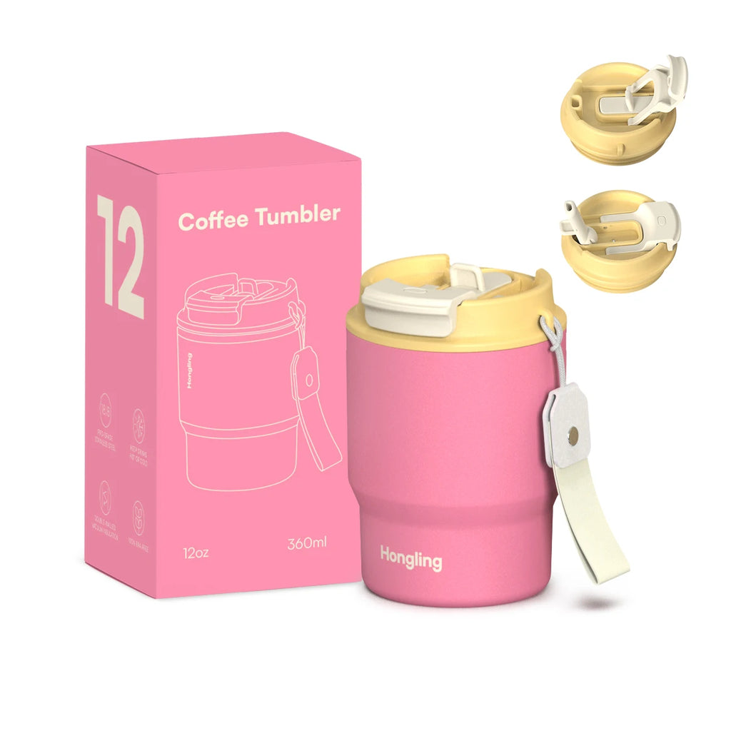 [B2B Sample Order] Wide-Opening Stainless Steel Double-Wall Vacuum Insulated Tumbler (12oz / 16oz) | Free Digital Mockup & Custom Logo