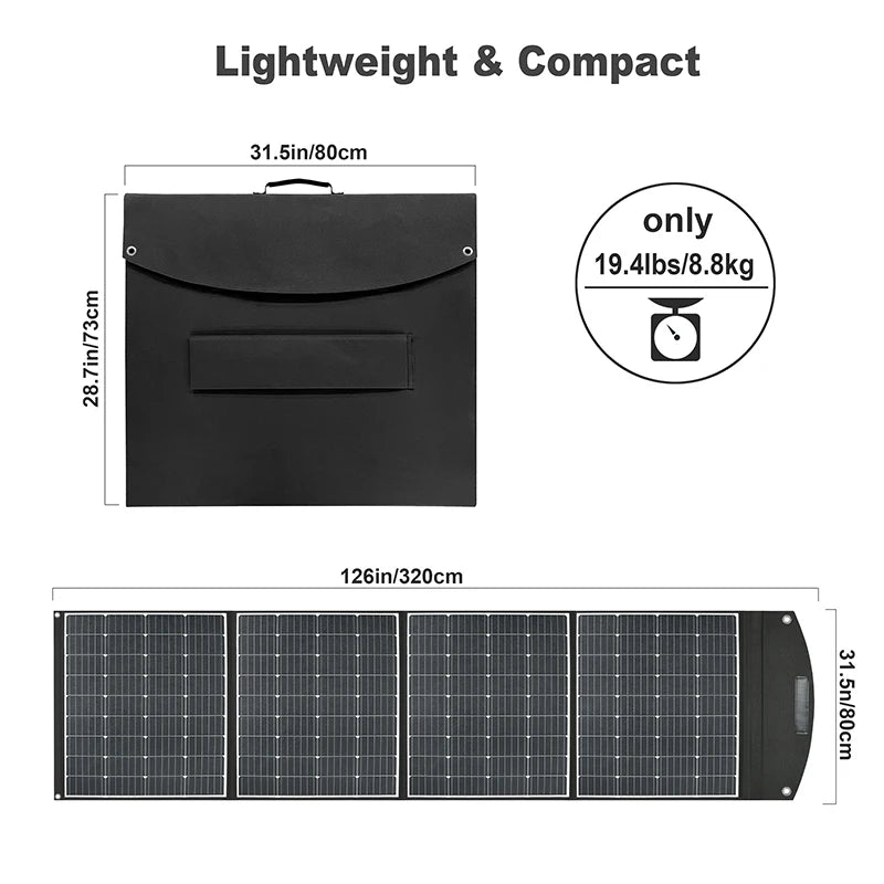 [B2B Sample Order] Foldable Black Solar Panel (200W/400W) 23.4% Efficiency | Custom Logo & Free Mockup