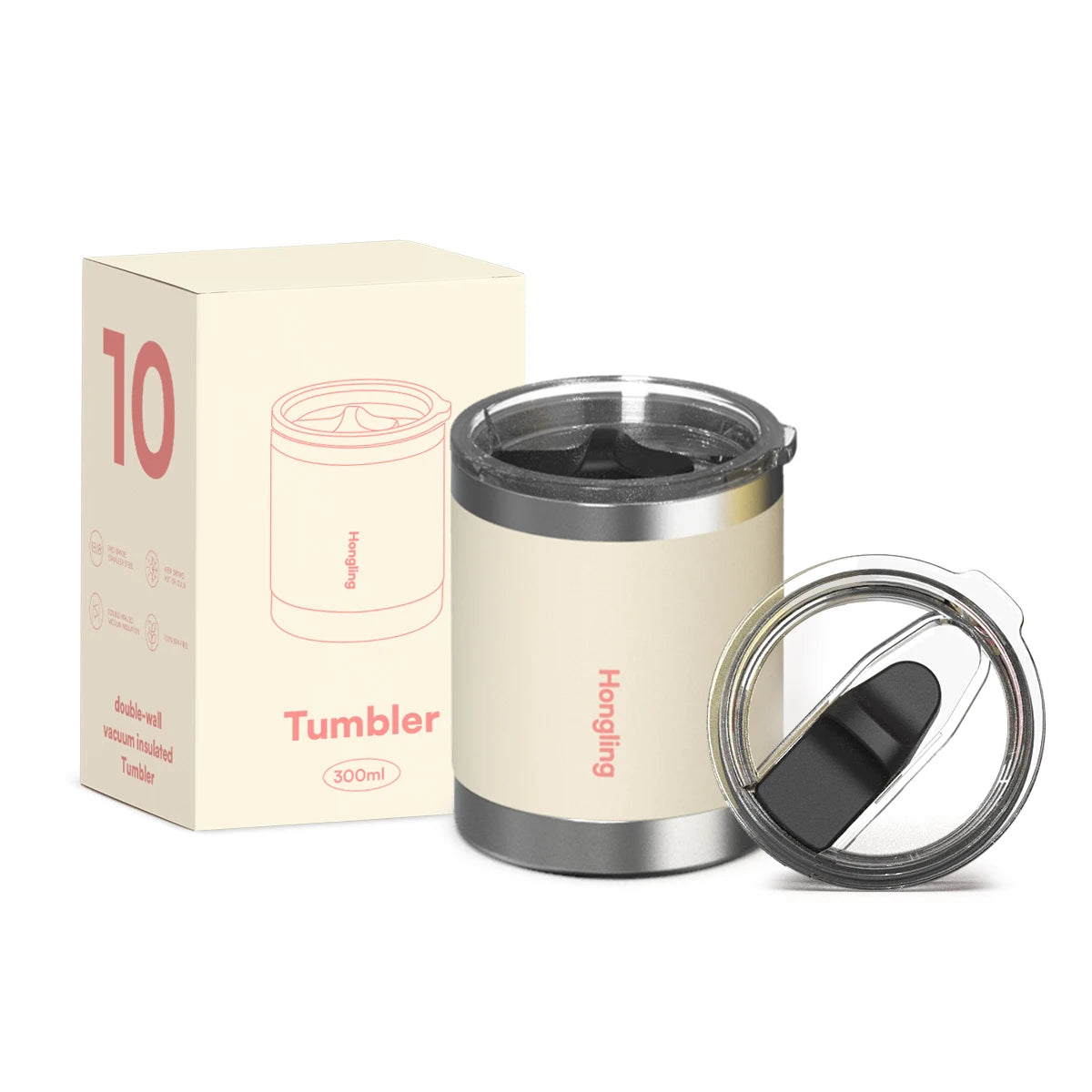 [B2B Sample Order] Reusable Double-Wall Stainless Steel Vacuum Insulated Tumbler (10oz - 40oz) | Free Digital Mockup & Custom Logo