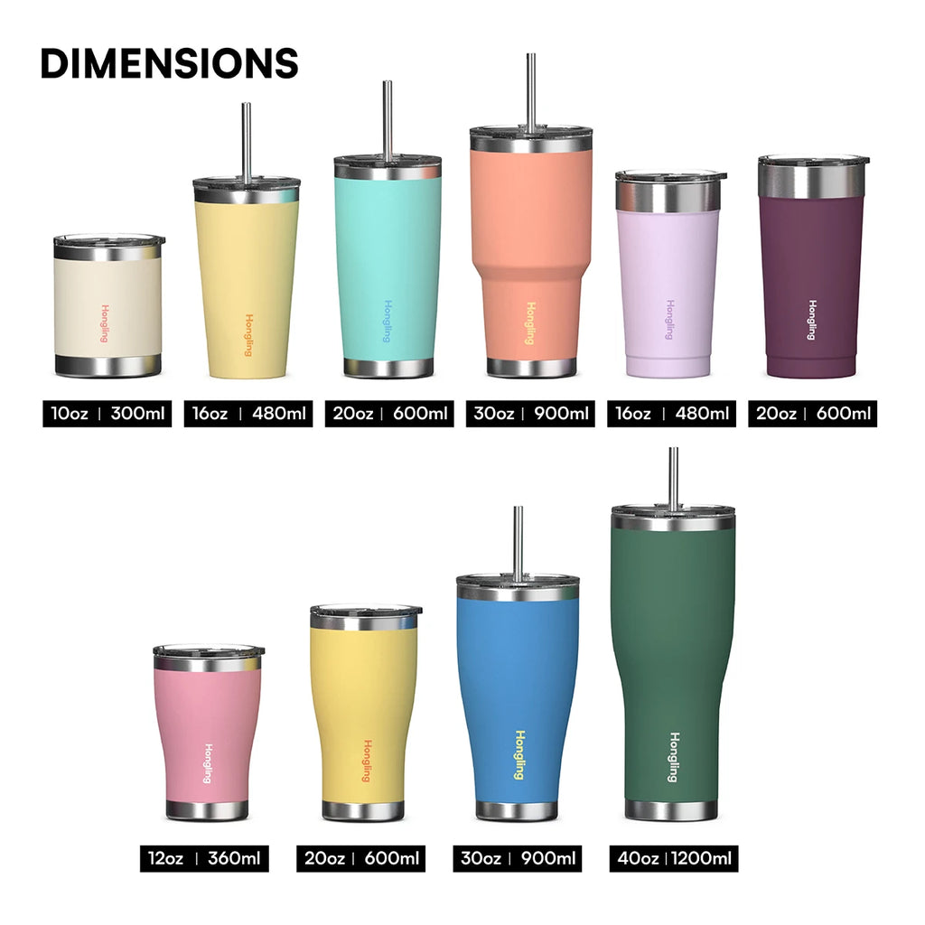 [B2B Sample Order] Lightweight Stainless Steel Double-Wall Vacuum Insulated Tumbler (10oz - 40oz) | Free Digital Mockup & Custom Logo