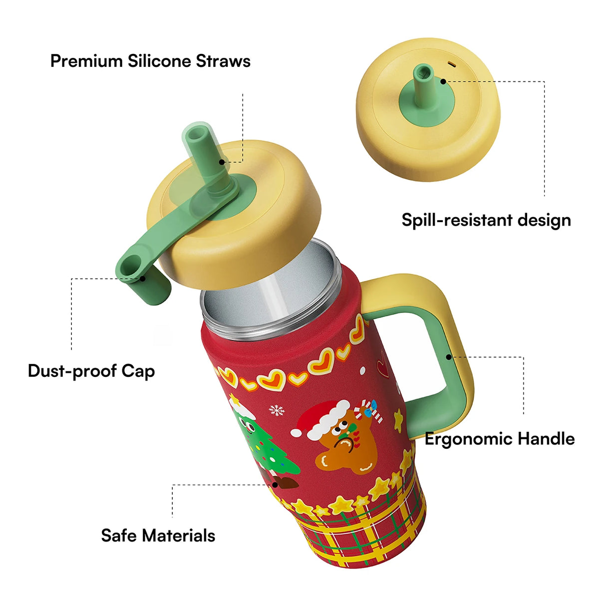 [B2B Sample Order] BPA-Free Stainless Steel Insulated Tumbler with Silicone Sip-Straw (12oz/18oz/22oz) | Free Digital Mockup & OEM Customization