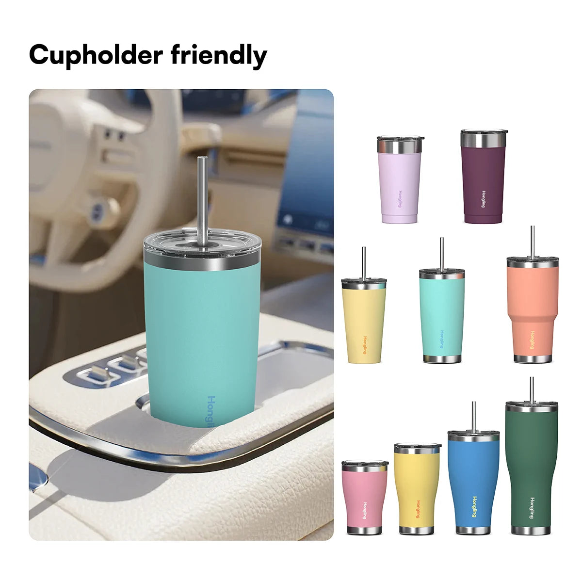[B2B Sample Order] Lightweight Stainless Steel Double-Wall Vacuum Insulated Tumbler (10oz - 40oz) | Free Digital Mockup & Custom Logo