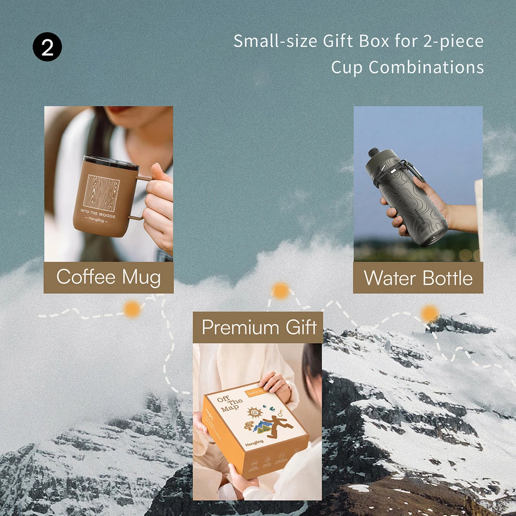 [B2B Sample Order] 100% Leakproof Double Wall Stainless Steel Vacuum Insulated Water Bottle Gift Set (420ml) | Custom Logo