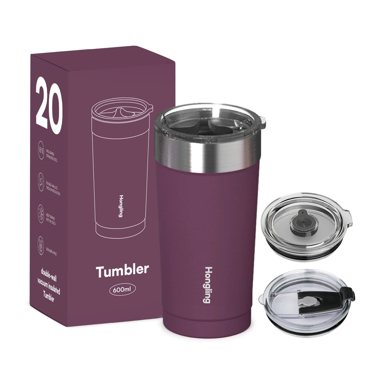 [B2B Sample Order] Portable Double-Wall Stainless Steel Vacuum Insulated Tumbler (10oz - 40oz) | Free Digital Mockup & Custom Logo