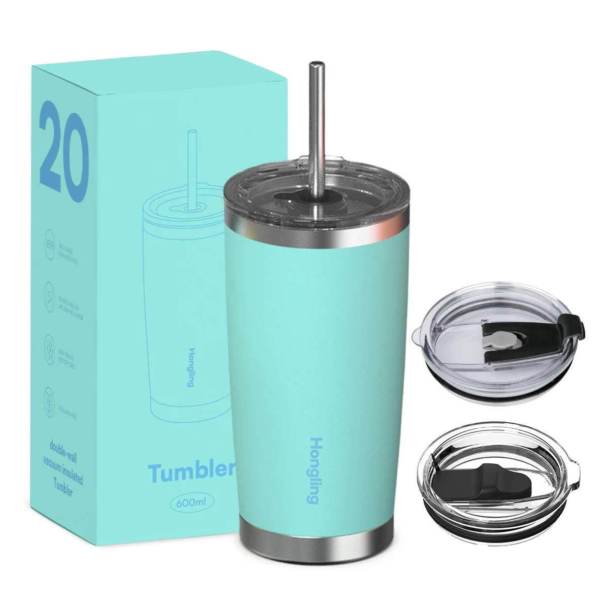 [B2B Sample Order] Portable Double-Wall Stainless Steel Vacuum Insulated Tumbler (10oz - 40oz) | Free Digital Mockup & Custom Logo