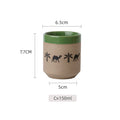 Camel Caravan Print Ceramic Arabic Coffee Cup | Traditional Saudi Arabia Qahwa Pottery Mug