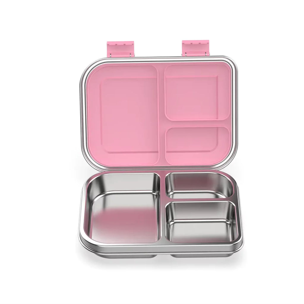 [B2B Sample Order] 3-Compartment 304 Stainless Steel Bento Lunch Box (1000ml) | Custom Logo & Free Mockup