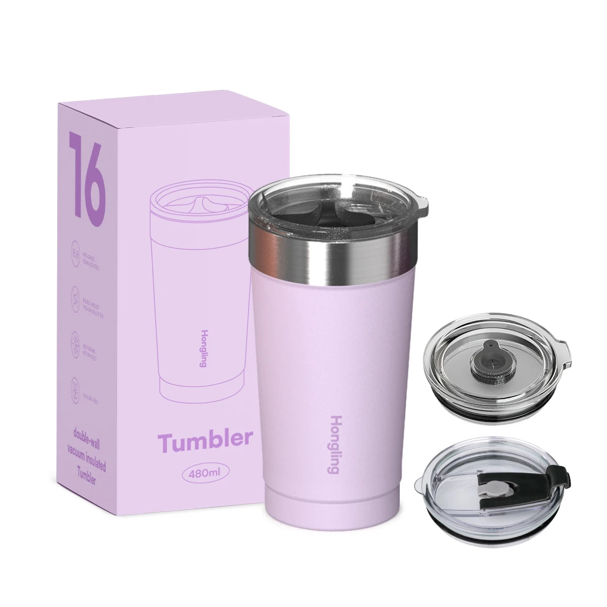 [B2B Sample Order] Cupholder-Friendly Stainless Steel Vacuum Insulated Tumbler with Multiple Lids (10oz - 40oz) | Free Digital Mockup & Custom Logo