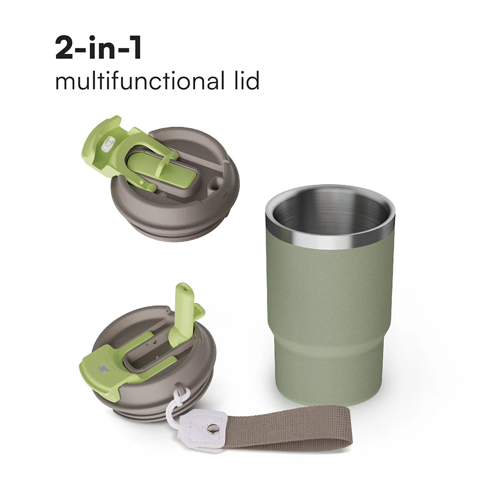 [B2B Sample Order] Double-Wall Stainless Steel Vacuum Insulated Travel Coffee Mug (12oz/16oz) | Free Digital Mockup & Custom Logo