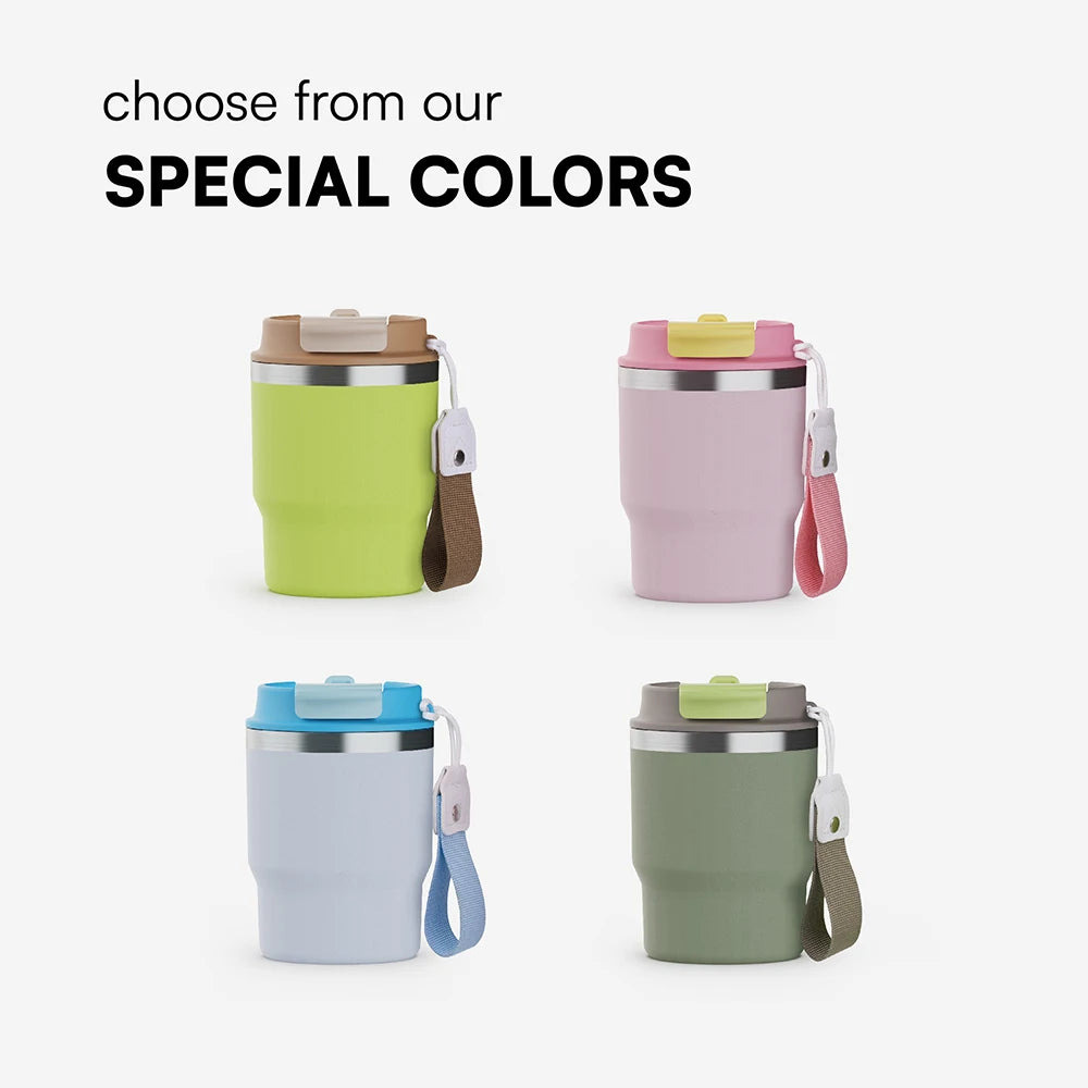 [B2B Sample Order] Double-Wall Stainless Steel Vacuum Insulated Travel Coffee Mug (12oz/16oz) | Free Digital Mockup & Custom Logo