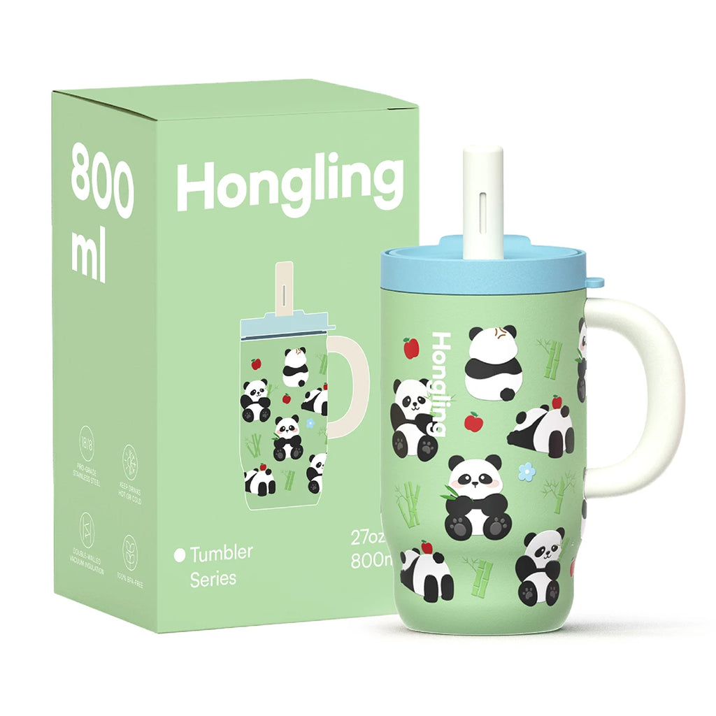 [B2B Sample Order] Coffee Tumbler with Handle & Leak-Proof Lid Double-Wall Insulated Stainless Steel (650ml) | Free Digital Mockup & Custom Logo