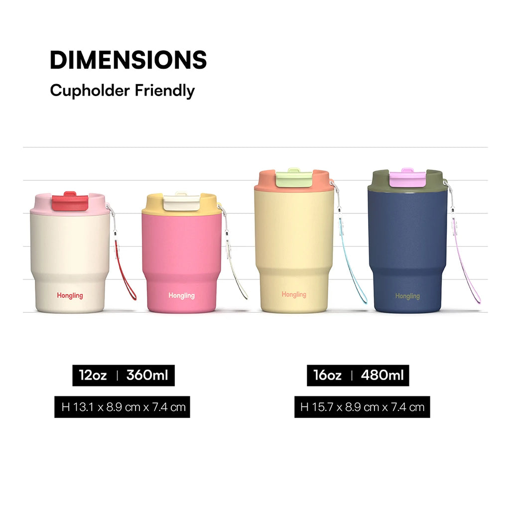 [B2B Sample Order] Wide-Opening Stainless Steel Double-Wall Vacuum Insulated Tumbler (12oz / 16oz) | Free Digital Mockup & Custom Logo