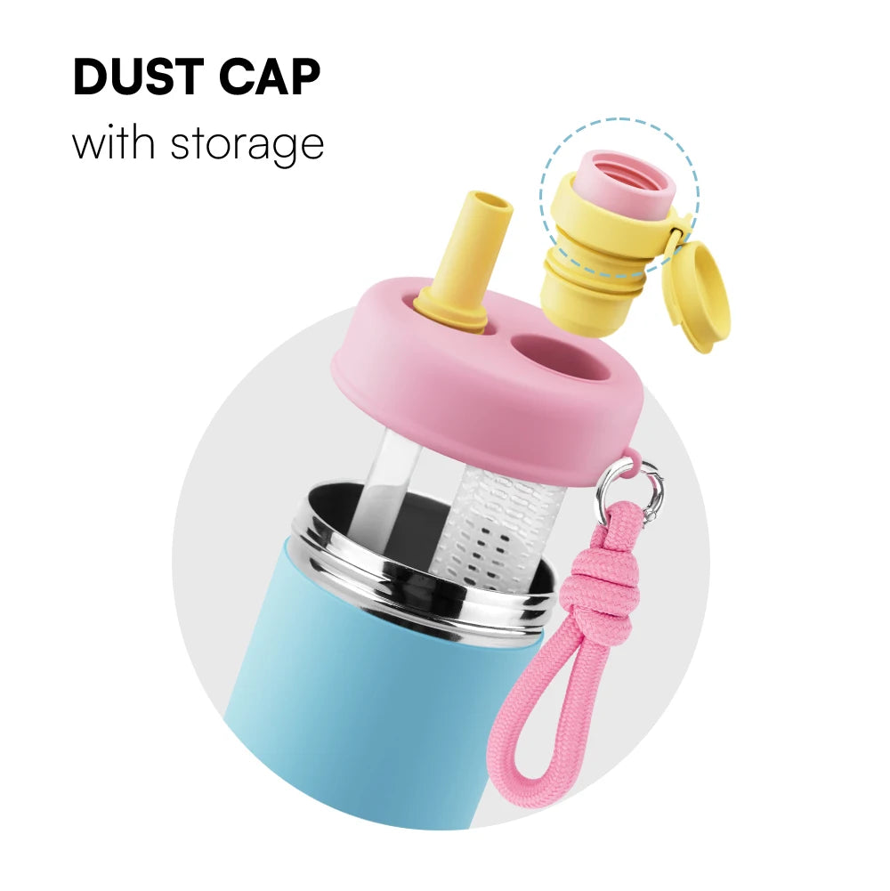 [B2B Sample Order] Leak-Proof Stainless Steel Vacuum Insulated Tumbler with Carry Strap (12oz) | Free Digital Mockup & Custom Logo