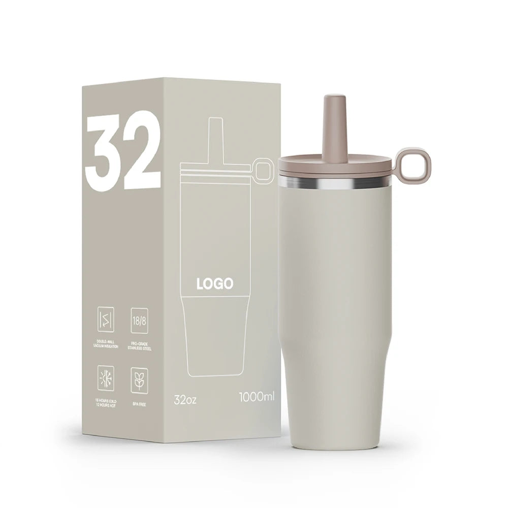 [B2B Sample Order] Stainless Steel Vacuum Insulated Car Travel Tumbler (32oz/40oz) | Free Digital Mockup & Custom Logo