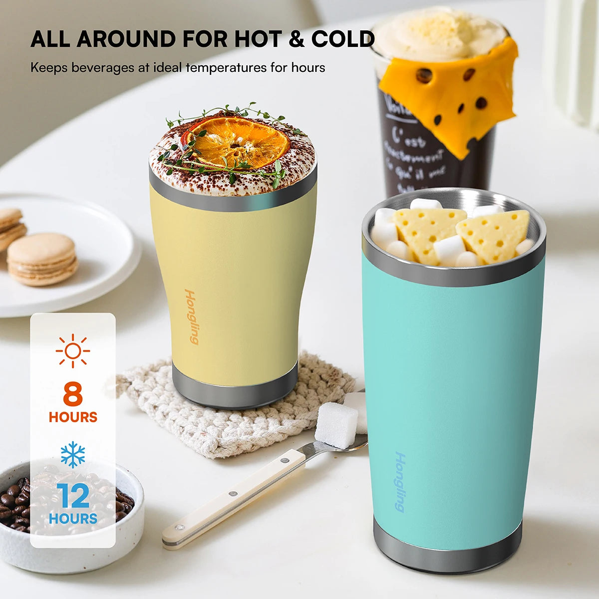 [B2B Sample Order] Reusable Double-Wall Stainless Steel Vacuum Insulated Tumbler (10oz - 40oz) | Free Digital Mockup & Custom Logo