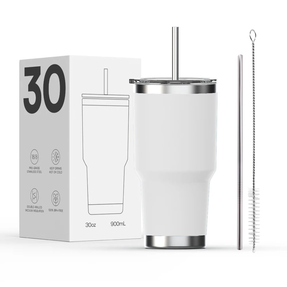 [B2B Sample Order] Sweat-Proof Double-Wall Stainless Steel Vacuum Insulated Tumbler (10oz - 40oz) | Free Digital Mockup & Custom Logo