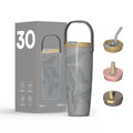 [B2B Sample Order] Double-Wall Stainless Steel Vacuum Insulated Travel Tumbler with Handle & Lid (25oz / 30oz) | Free Digital Mockup & Custom Logo