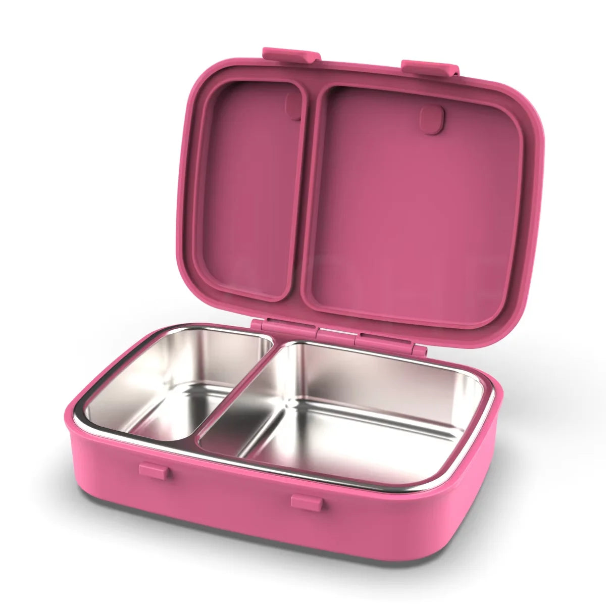 [B2B Sample Order] 2-Compartment Removable 304 Stainless Steel Bento Lunch Box with Thermal PP Shell (800ml) | Standard & Custom OEM Sample