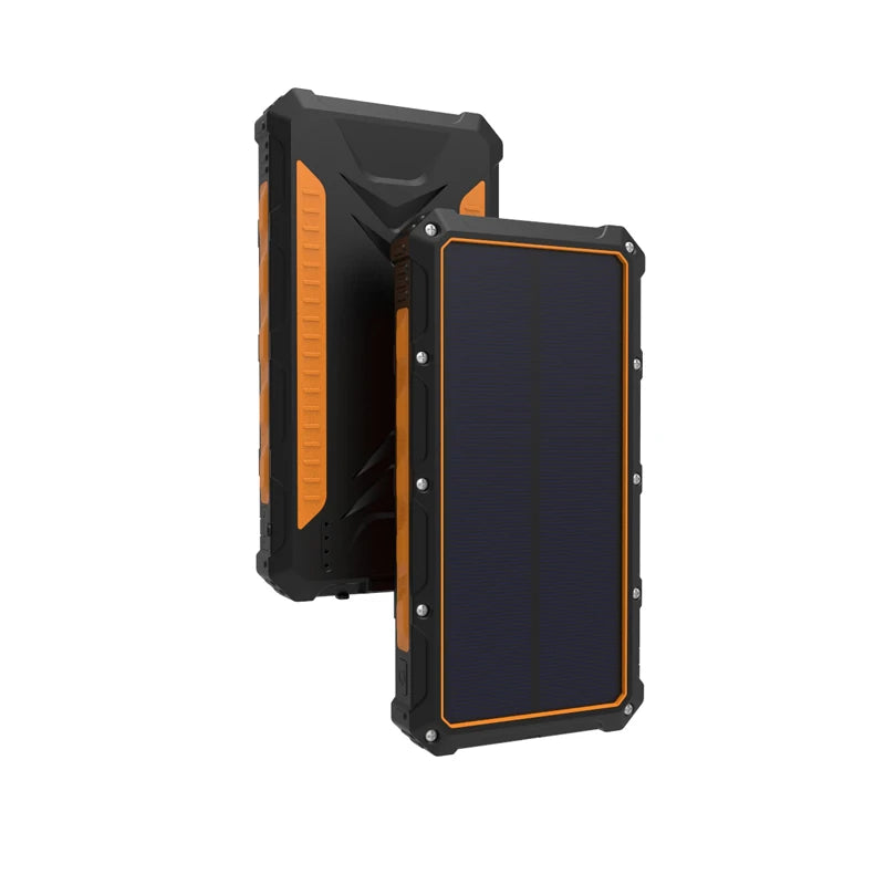[B2B Sample Order] 36000mAh High Capacity Solar Wireless Power Bank with 4 USB Outputs & LED Flashlight | Custom Logo & Free Mockup